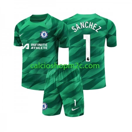Chelsea Robert Sanchez 1 Portiere Bambino Maglia Terza 2023/2024 Manica Corta (+ Pantaloncini)